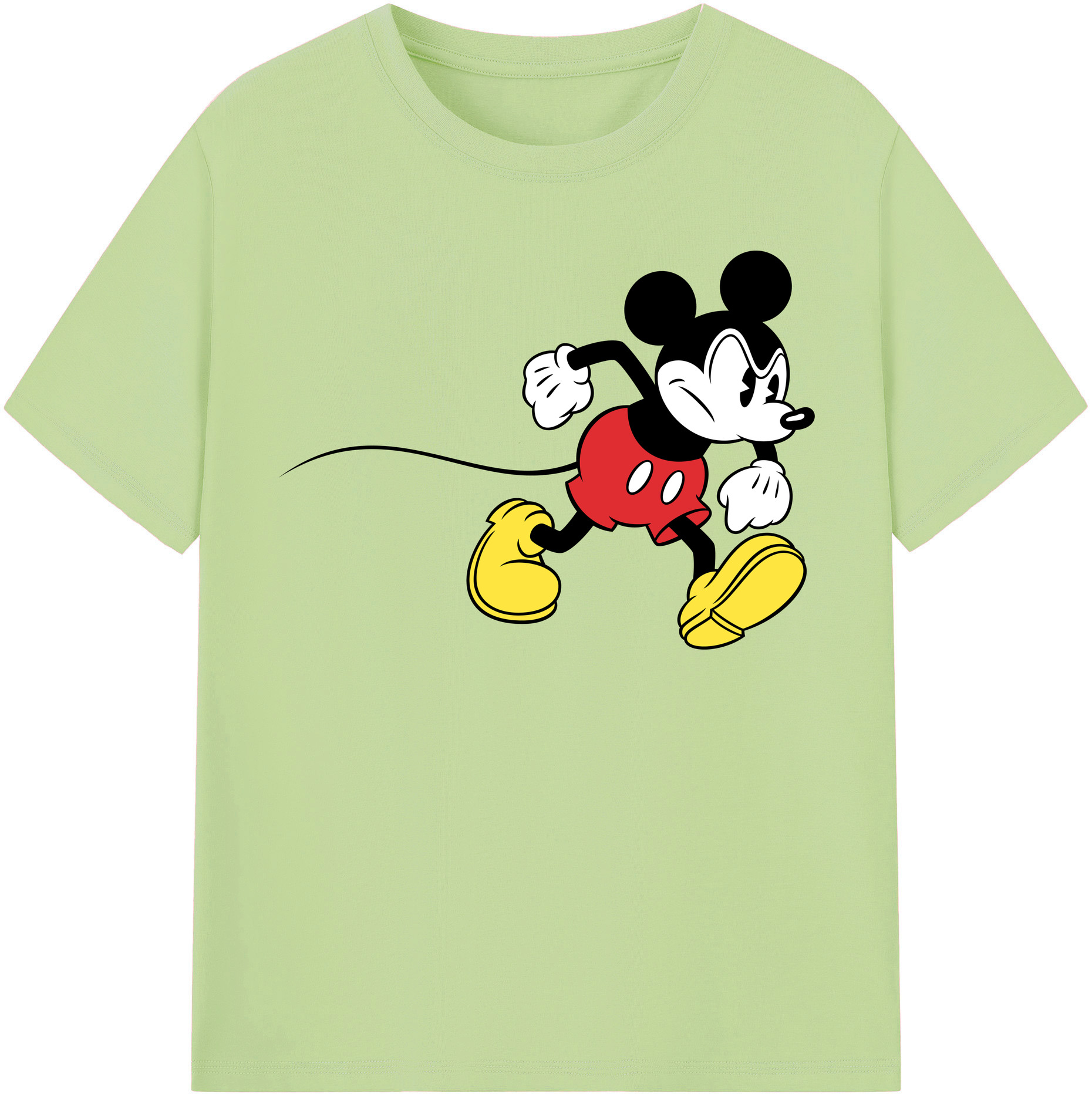 （画像用） ミッキーマウス Mickey Mouse 綿100％半袖Tシャツ（フロントプリント）